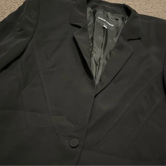 Giorgio Armani Black One Button Blazer - Picture 9 of 9